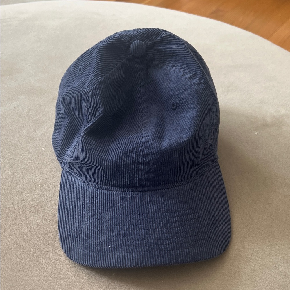 JW ANDERSON Dark Blue Corduroy Hat